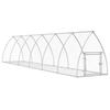 VidaXL Hutch, Rabbit Cage with Door, Chicken Coop, Outdoor Run for Ducks Small Animals, Silver Steel 3281529