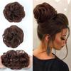 Synthetic Flexible Hair Buns Curly Scrunchy Chignon Elastic Messy Wavy Scrunchies Wrap For Ponytail
