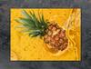 SZKLANA PŁYTA OCHRONNA NA KUCHENKĘ 70x52 ANANAS