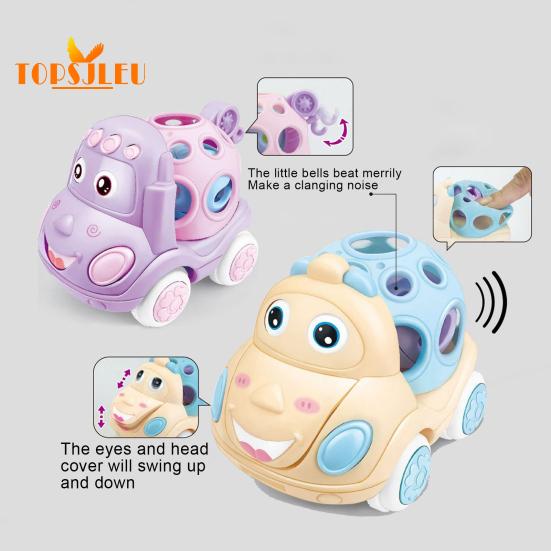 Игрушка-машинка для мальчиков и девочек, милая черепаха/грузовик/кран, автомобильная погремушка, мультяшная игрушка, мягкая погремушка, сенсорная игрушка, дошкольное обучение, подарок для детского душа