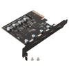 Карта расширения PCIe на Type C 20 Гбит/с USB 3.2 Карта PCI Express Адаптер контроллера для Windows 7 8 10