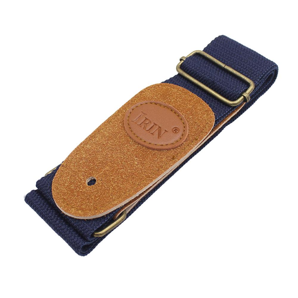 Регулируемый ремень IRIN из хлопкового гитарного ремня с кожаными концами для электрических акустических фолк-гитар