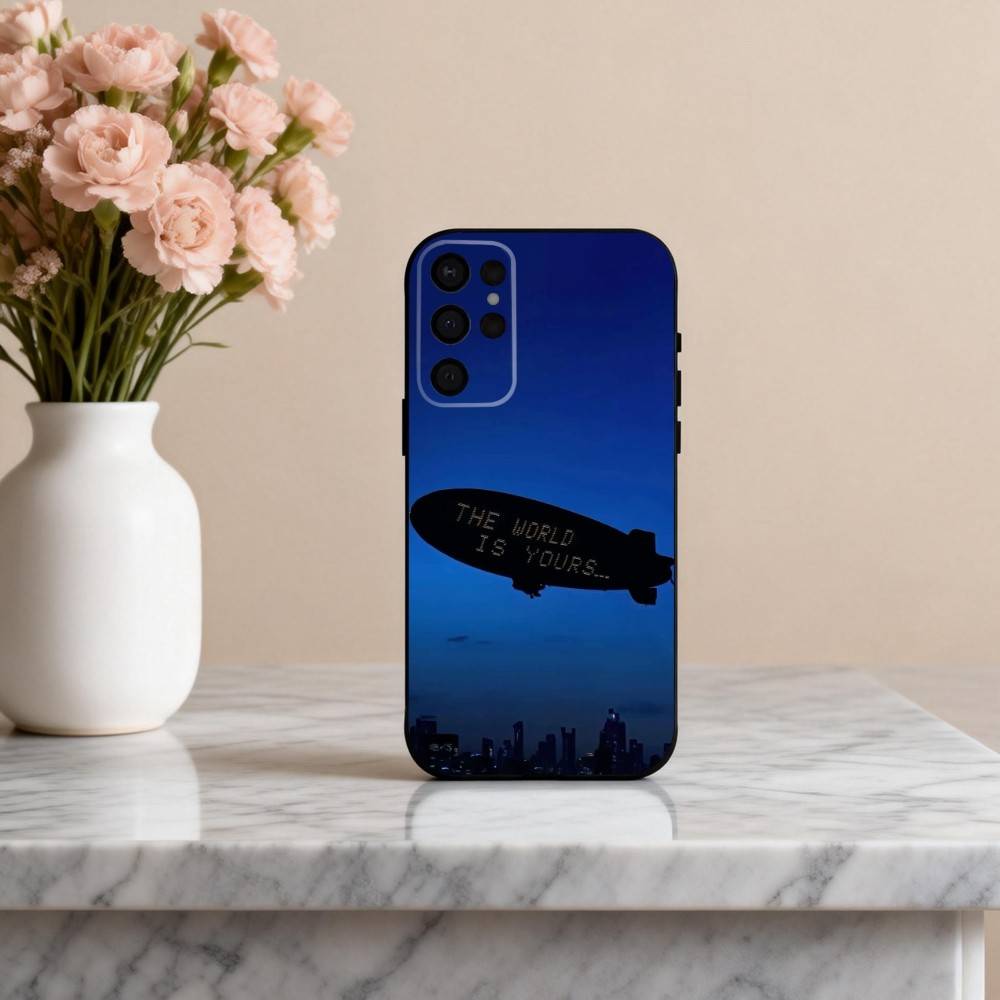 T-The World Is Yours S-Scarfaces Phone Case For Samsung S25,24,23,22,30,21,10,9,Ultra,Plus,Lite,FE,4,5 G Soft Black Case