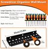 1pc Heavy-Duty Iron Wall-Mounted Tool Storage Rack, Screwdriver/Wrench/Pliers  Organizer Holder