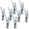 MONOSTORE terminals for audio spade plugs Y-lug speakers, equipment, copper, 8mm, gold-plated, rhodium-plated, (8 rhodium-plated pieces)