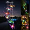 3pcs LED Solar Wind Chime Light Garden Butterfly Wind Chime Lamp Colorful Waterproof Hanging Solar Light for Garden Yard Home Decor