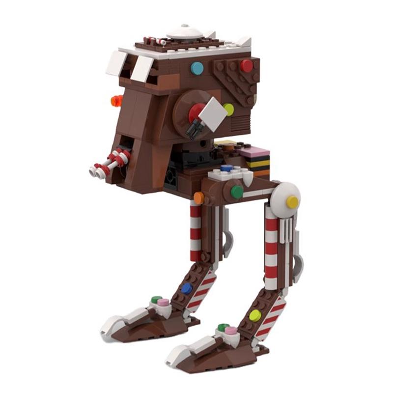 Bricklink Звездные Войны Рождественская Пряничная Серия Космический корабль 40806 Шагоход Спидеры Строительные блоки Детские игрушки Рождественский подарок