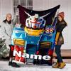 Personalized Custom Name Blanket - Mobile Suit Gundam Print Design,Blanket for Sofa,Bed,Travel,Camping - Soft and Warm, Great Gift