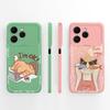 For Tecno Spark 40 30 20 30C Pro Plus Phone Casing Cute Cat Pattern Lens Protection Liquid Silicone Dustproof Bumper Cover Case For Tecno Housing Capa