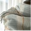 Women Scarf Winter Warm Plaid Shawl Unisex Women's Tassel Pashmina Ladies Cashmere Wrap Female Luxury Stoles Male Thick Neckerchief