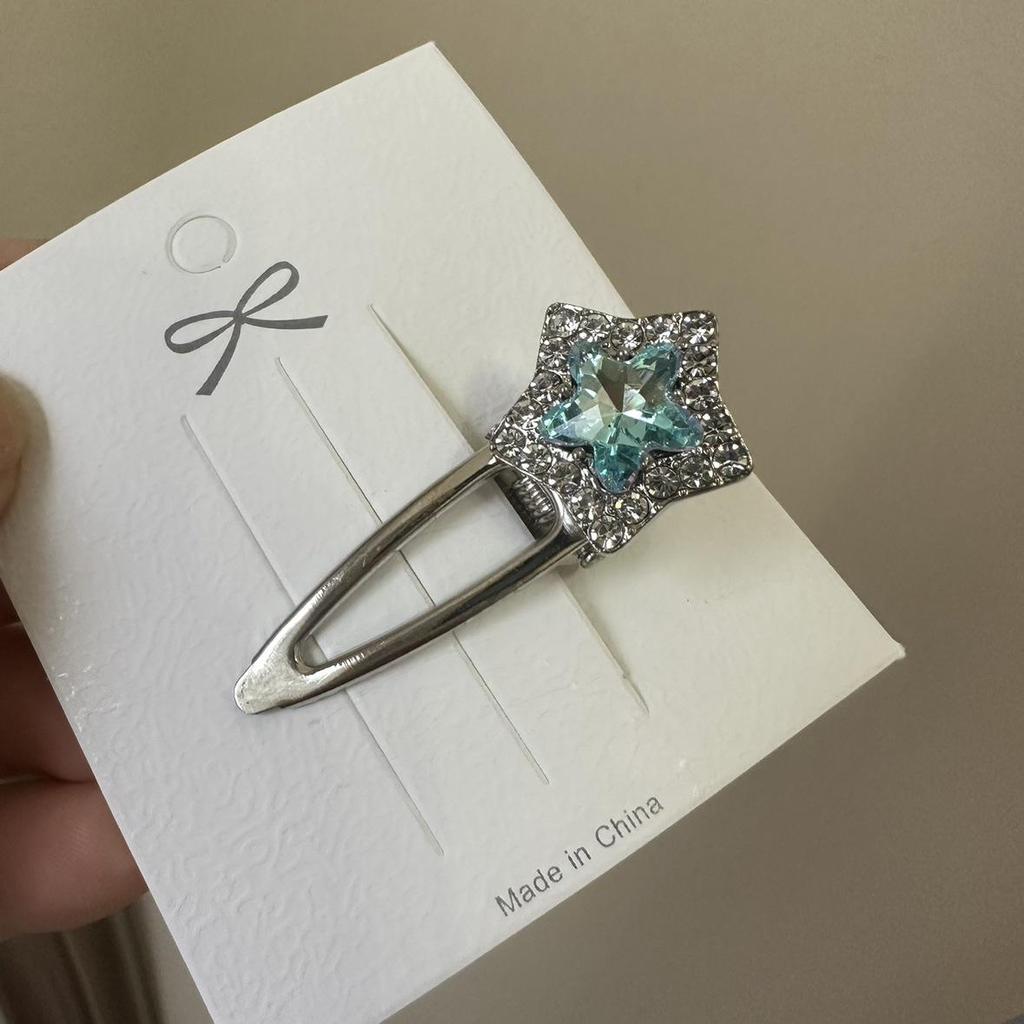 Роскошная заколка для волос в виде звезды со стразами - Сверкающая заколка-утиный клюв, инкрустированная бриллиантами