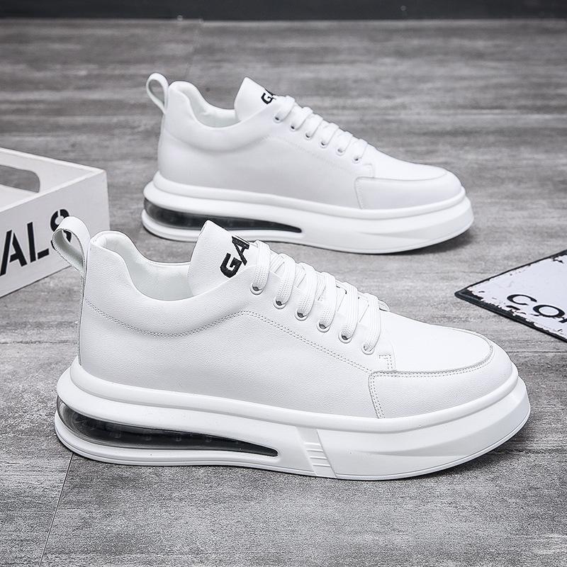 Маленькие белые туфли мужские на воздушной подушке с мягкой подошвой модные трендовые туфли молодые радужная подошва повседневные Вэньчжоу сущность