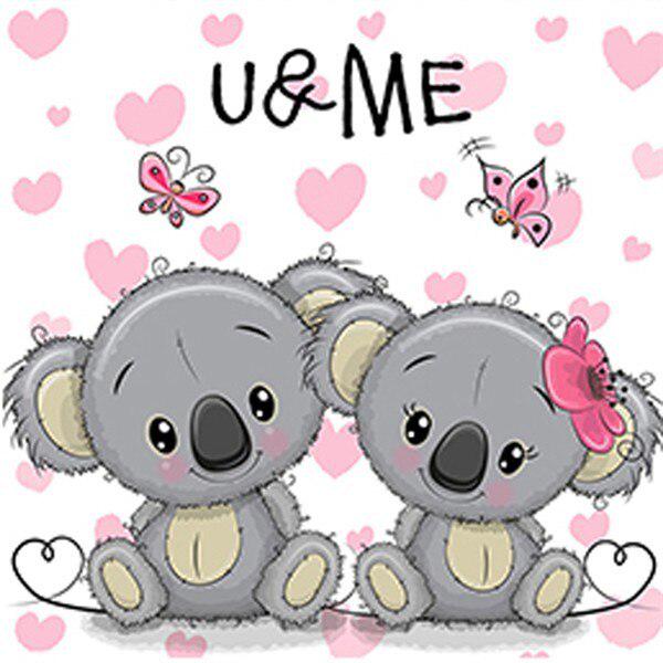 Алмазная картина Мультфильм Медведь 5D Вышивка Крестом Набор Изображение Горный Хрусталь