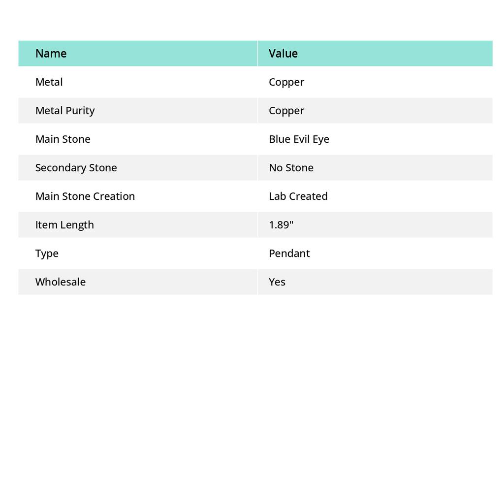 Синий сглаз драгоценный камень ручная работа медная проволока обертка ювелирное изделие кулон 1.89" r8O10