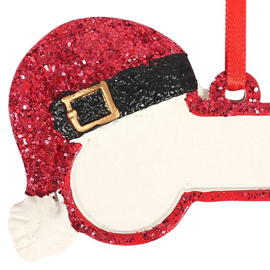 Рождественская подвеска в виде кости, украшение своими руками, кость с рождественской шапкой, праздничный сувенир в форме кости для собак, украшение на рождественскую елку