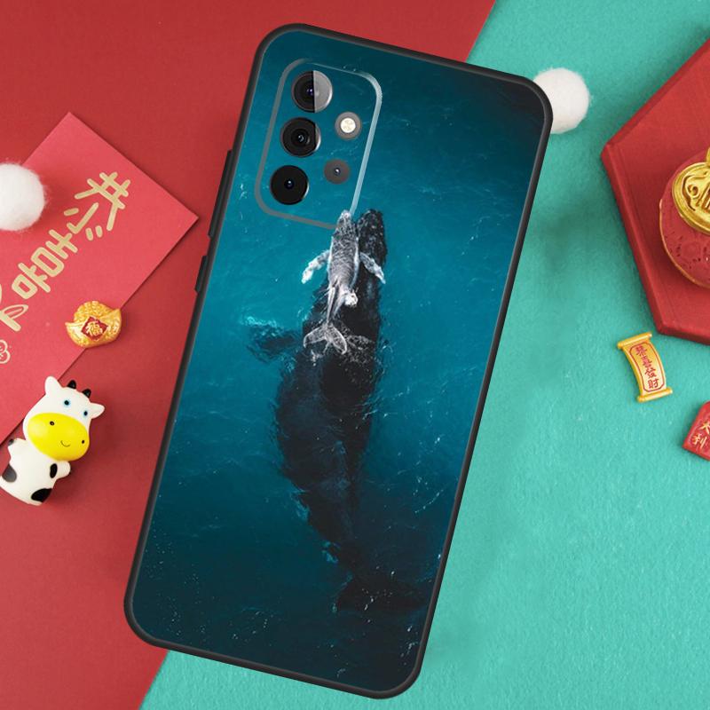 Ocean Whale Shark Swimming Case For Samsung Galaxy A55 A35 A25 A15 A14 A34 A54 A53 A33 A23 A13 A12 A52 A51 A32 Cover