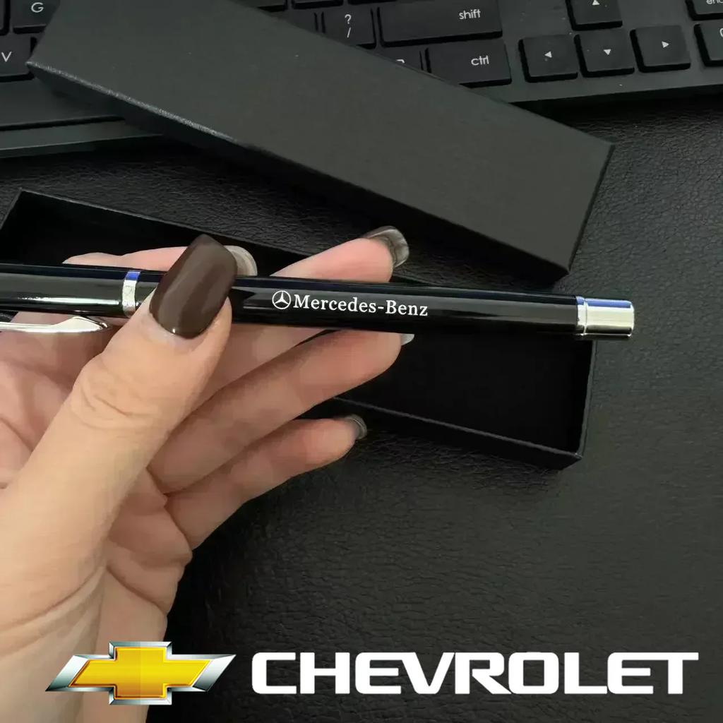 CRB1 Car Logo Emblem Portable Ball Pen Auto Parts For Mercedes Benz S320 W164 W203 W204 W168 C180 E320 A200 CLA Maybach C E S Class