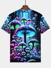 Mushroom Forest 3D Print Men'S Casual T-Shirt | Summer Breathable Round Neck Top for Outdoor Activities And Fitness | Trendy Design Perfect for