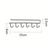 1pc Hooks Iron Art Cabinet Storage Hanger Multi-functional Hook Wardrobe Sorting Rack Kitchen Seamless Nail Free Hook