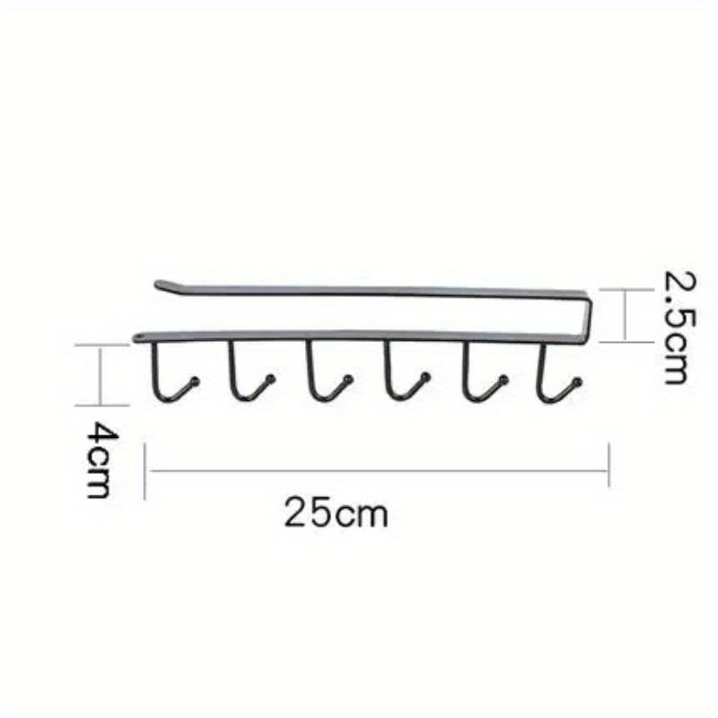 1pc Hooks Iron Art Cabinet Storage Hanger Multi-functional Hook Wardrobe Sorting Rack Kitchen Seamless Nail Free Hook