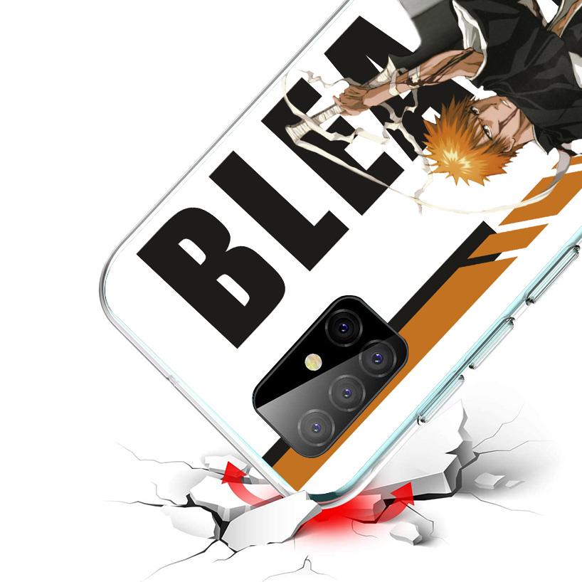 Anime Bleach Ichigo Kenpachi Cover Phone Case For Samsung Galaxy A12 A22 A32 A52 A72 A02S Phone Case Note 20 Ultra 10 S10 Plus A
