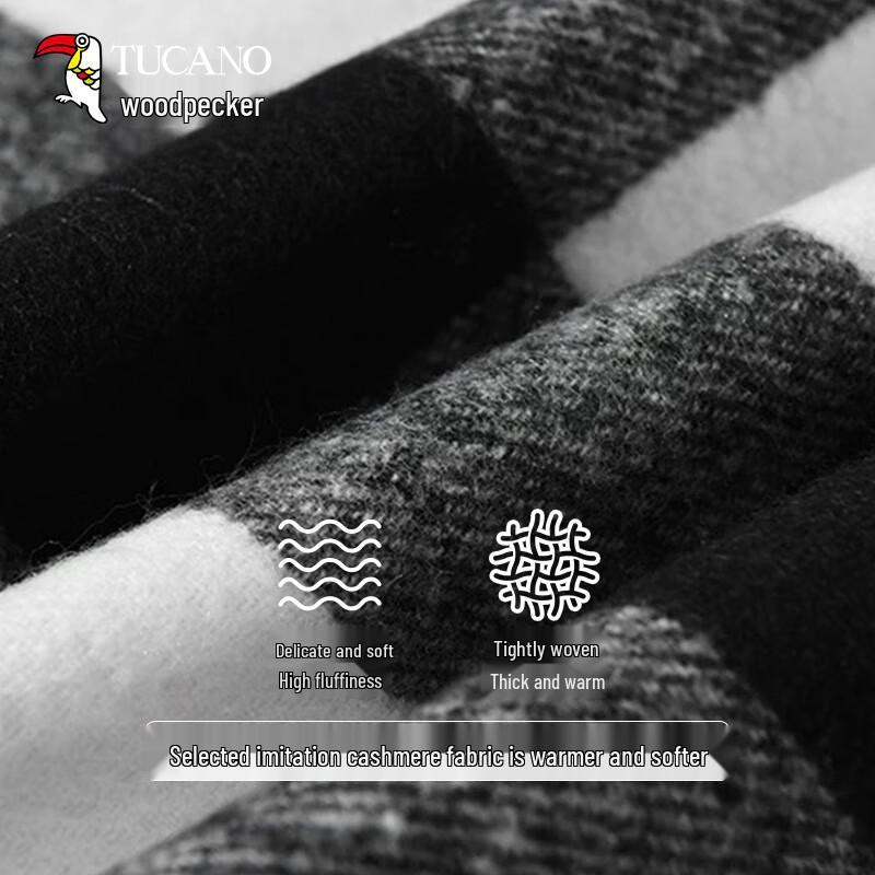 Unisex Plaid Winter Scarf