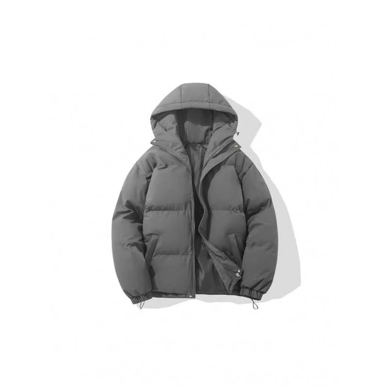 Мужская повседневная хлопковая куртка в минималистичном стиле, однотонная, приталенного кроя, зимняя, для ежедневной носки, теплая