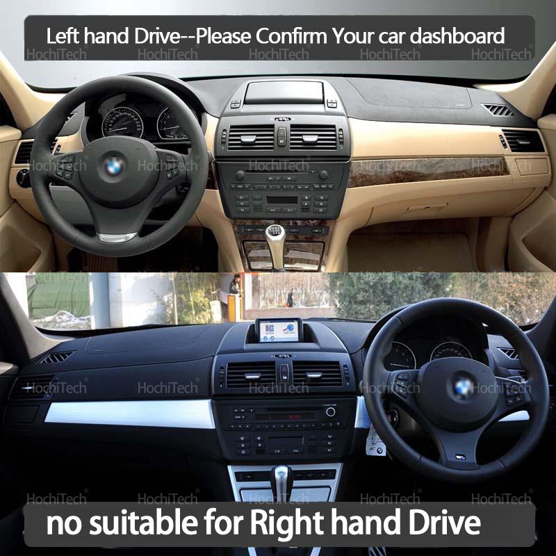 Для BMW X3 E83 2.0i 3.0d 2003~2010 Анти-УФ Замшевая Кожаная Панель Приборов Черный/Коричневый Чехол на Панель Приборов Коврик от Солнца Нескользящая Подкладка