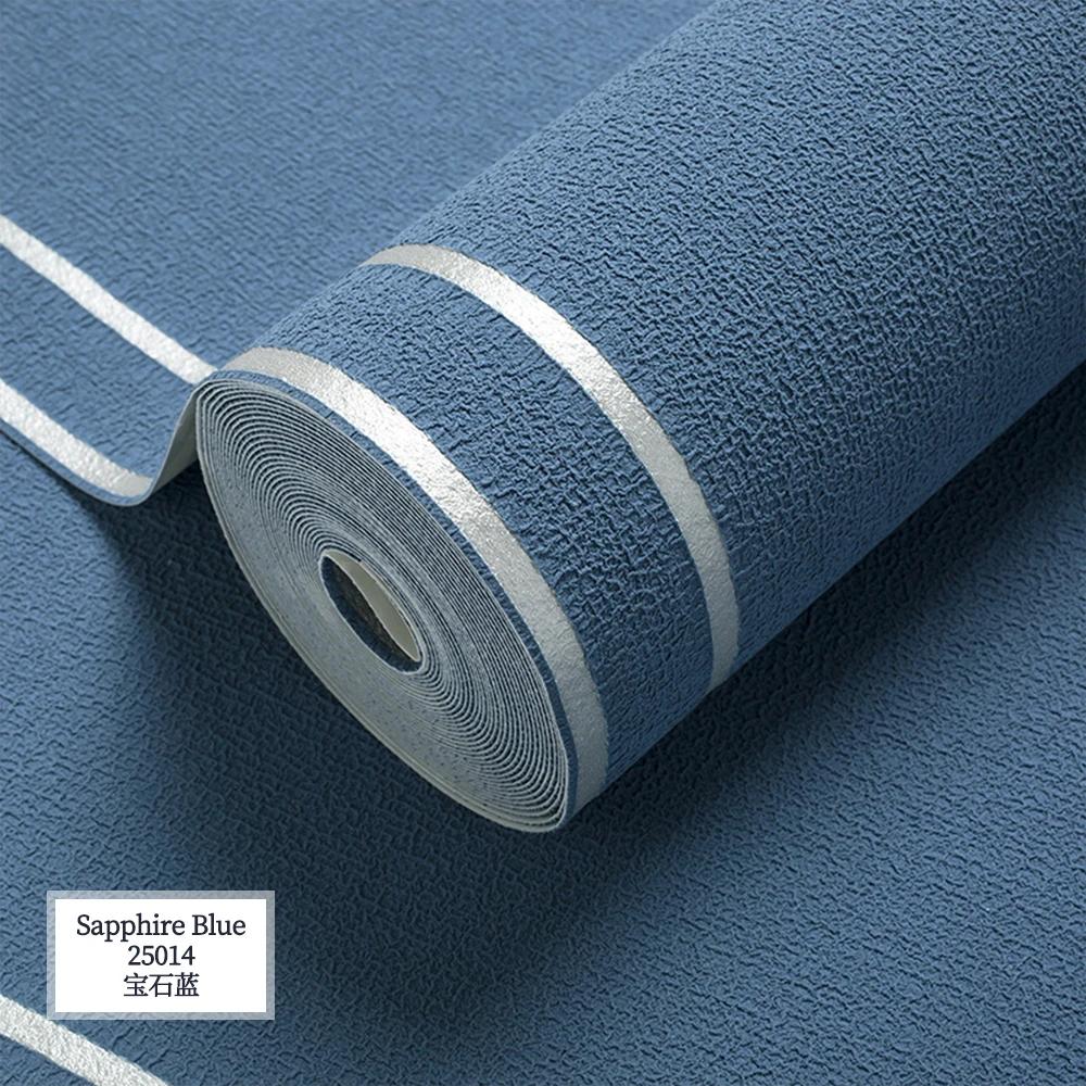 Nordic Imitation Deer Skin Velvet Double Stripe Wallpapers Bedroom Living Room Non Woven Fabric Home Decoration Wallpaper