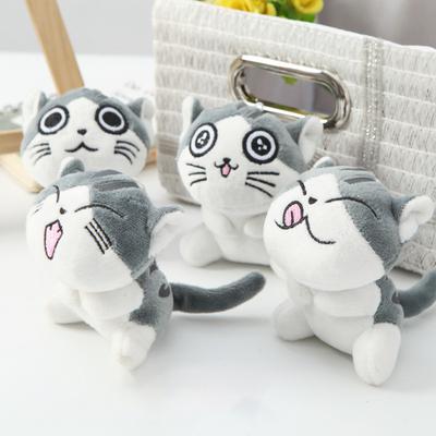 Нетоксичные Кавайные Милые Мини Плюшевые Кошки Животные Набивные Куклы Брелок В Стиле Instagram Подвеска на Сумку Школьный Рюкзак Подарок для Детей