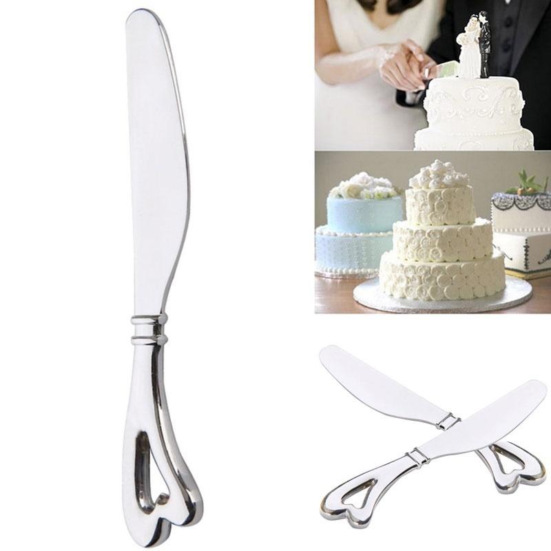 Нож для свадебного торта с ручкой в форме сердца, кухонные принадлежности
