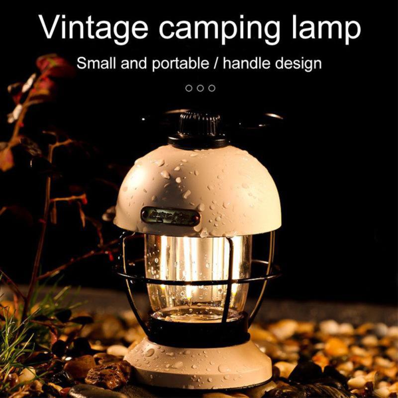 Наружные фонари для кемпинга, регулируемые, перезаряжаемые через USB, ретро-светодиоды для палаток, фонарь для кемпинга с металлом
