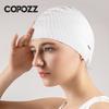 Copozz Летняя Однотонная Шапочка для плавания с вкраплениями Эластичный Силикон Водонепроницаемая Защита ушей Бассейн Шляпа Для Мужчин Мужчин Женщин Взрослых