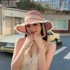 Thin Knitted Hat New Fashion Trend Summer Sand Lace Seaside Beach Sunshade Sun Protection Hat Bucket Hat