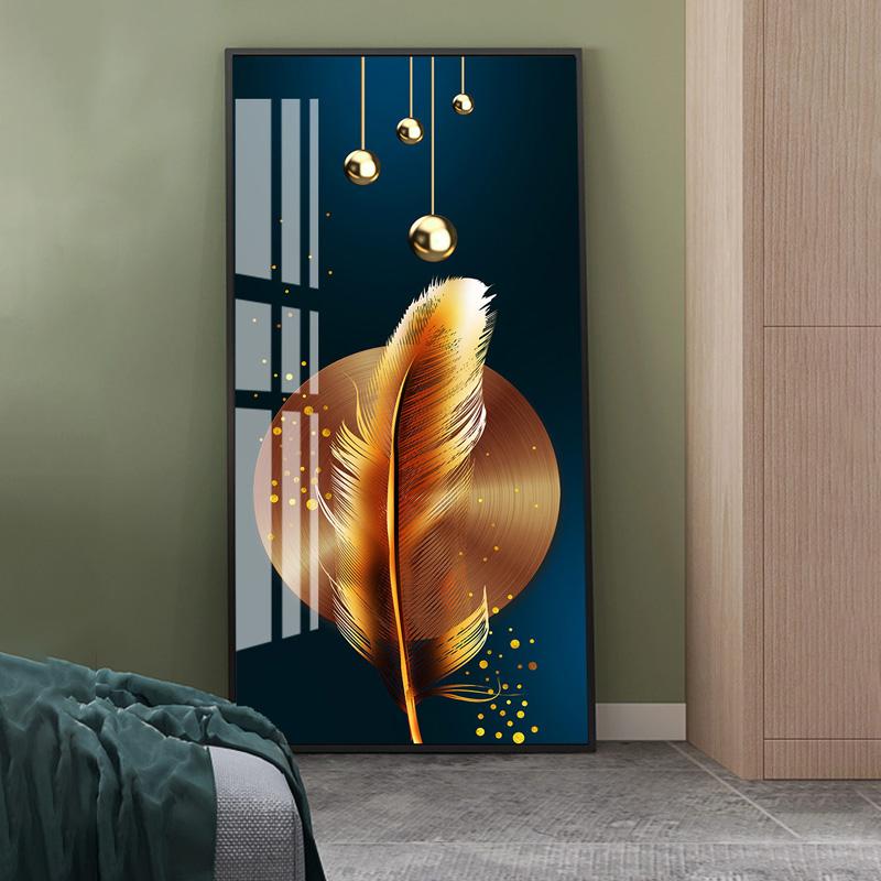 Скандинавские постеры с перьями, холст, картины, настенные художественные фотографии для гостиной, украшения крыльца, абстрактные роскошные принты, без рамки