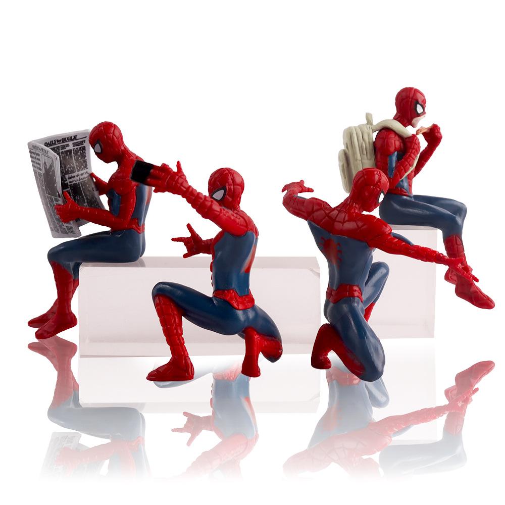 Marvel Человек-паук 7-9 см Фигурка Супергерой Игрушка Человек-паук Аниме Коллекция Мини-модель для Подарка Детям