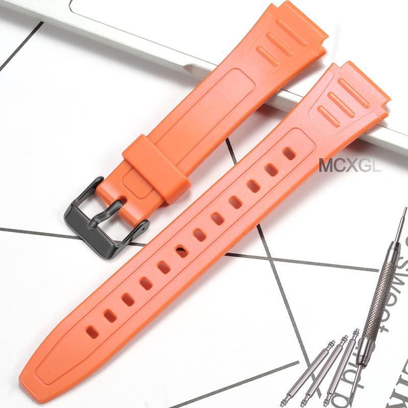 Ремешок для часов Casio W800H W-217H Спортивный браслет из смолы 18 мм
