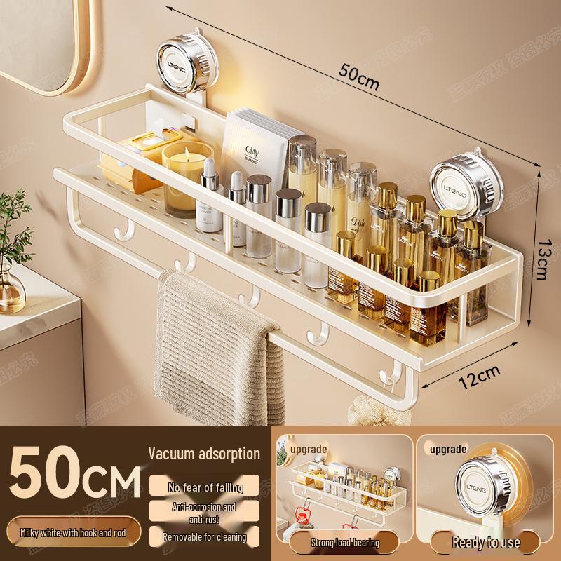 Настенная алюминиевая полка для полотенец и ванной комнаты на присосках