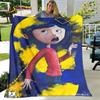 3D мультяшное одеяло Coraline, фланелевое одеяло, детское теплое одеяло для дома, гостиной, спальни, кровати, дивана, офиса