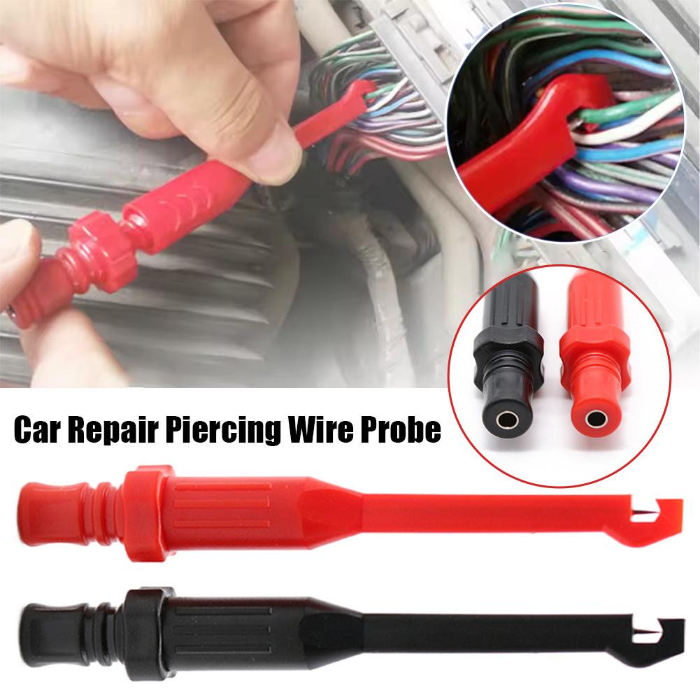 2 шт. Прокалывающие щупы для обнаружения цепей автомобиля Диагностический инструмент Тестовый зажим Кабель Инструменты для ремонта Для мультиметров Осциллографов