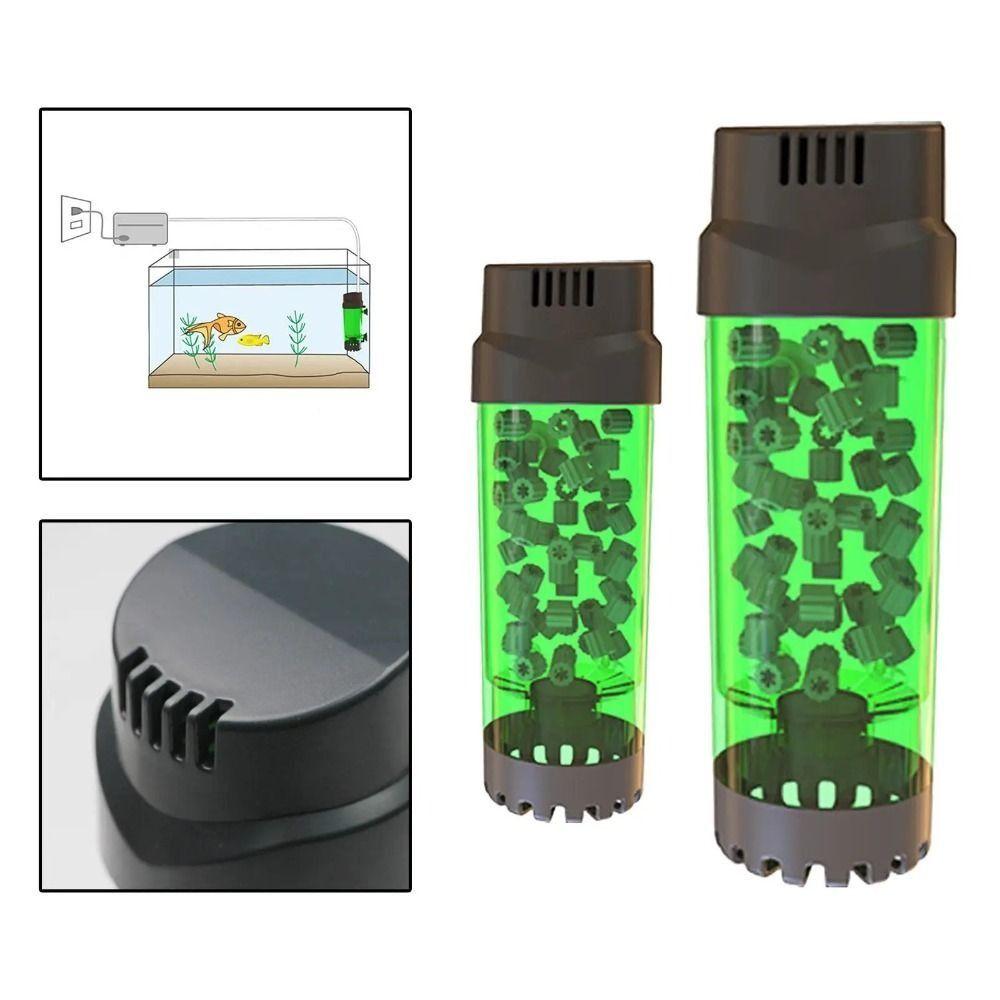 Green Fish Tank Fluidized Bed Filter Plastic Bio Sponge Filters Aquarium Filter Aquarium