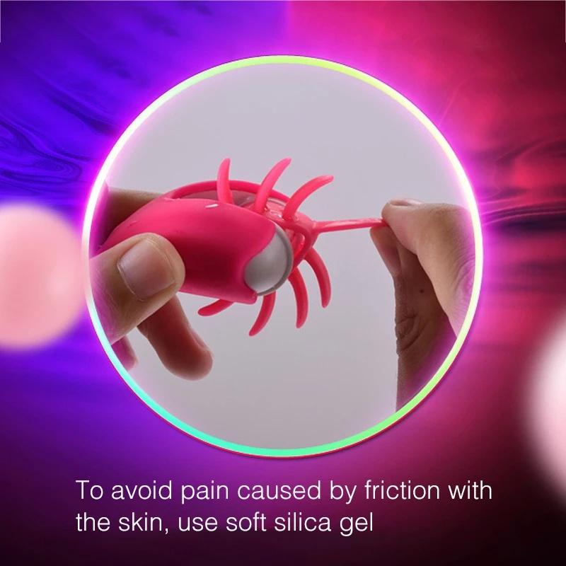 New Vibrator Rotation Tongue Licking Vibrating Penis Ring G-spot Massager for Vagina Clitoris Stimulate for Couples Sex Toys