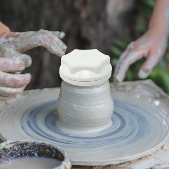 Clay Pottery Throwing Trimming Spinner Tools Compact Portable Easy To Use Ceramic Rotary Clay Spinner Clay Finishing Tools