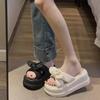 Slippers Women's Tide Ins Popular Summer 2025 New Versatile Heightening Thick-bottomed Bow Casual Cool Slippers Tide