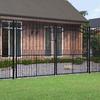 Garden Gate KAMPEN with Spear Tip Black 302 x 172 cm Steel