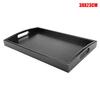 Деревянный поднос-паллета большой черный прямоугольный деревянный поднос для еды завтрак с ручками кухонное хранение поднос для чая