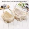 With Handle Storage Baskets Beautiful Hand Made Wicker Flower Basket For Plant Home Wedding