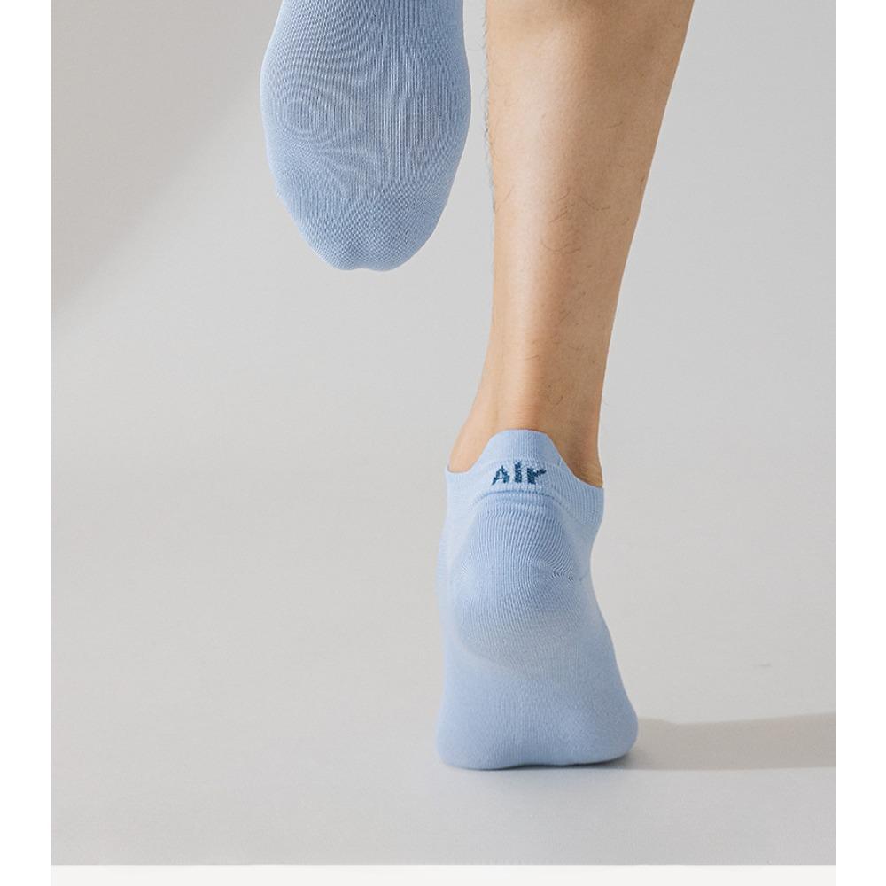 5 пар мужских коротких носков-лодочек весна-лето, с антибактериальными, тонкими, впитывающими пот, дышащими, с защитой от падения на пятке, без косточек