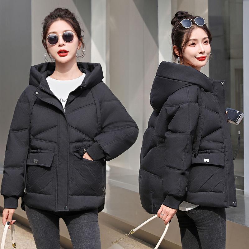 Winter Women Casual Warm Down Cotton Jacket Hooded Thick Puffer Clothing Short Coat Casual Loose Outerwear Female