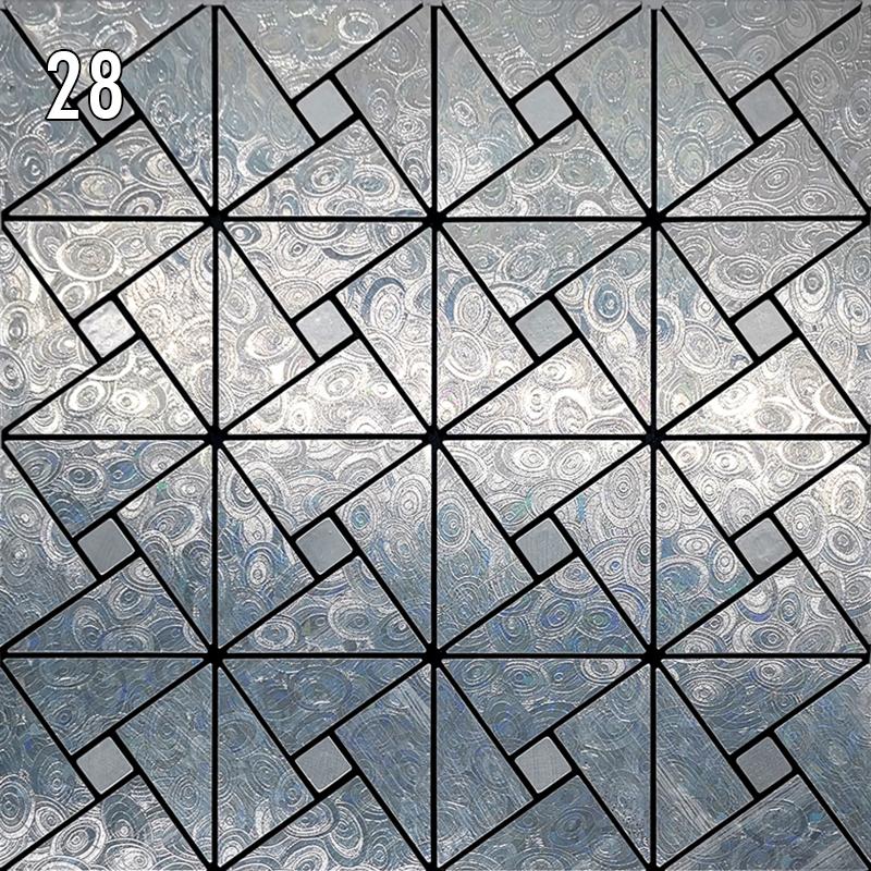 Наклейка на стену из металлической мозаики в европейском стиле, самоклеящаяся настенная плитка, фартук для гостиной, фон для телевизора, настенный декор, мозаичная палочка